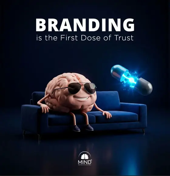 MINDz brain poster: Branding is the first dose of trust