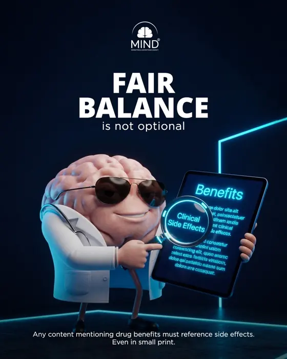 MINDz brain poster: Fair balance is not optional